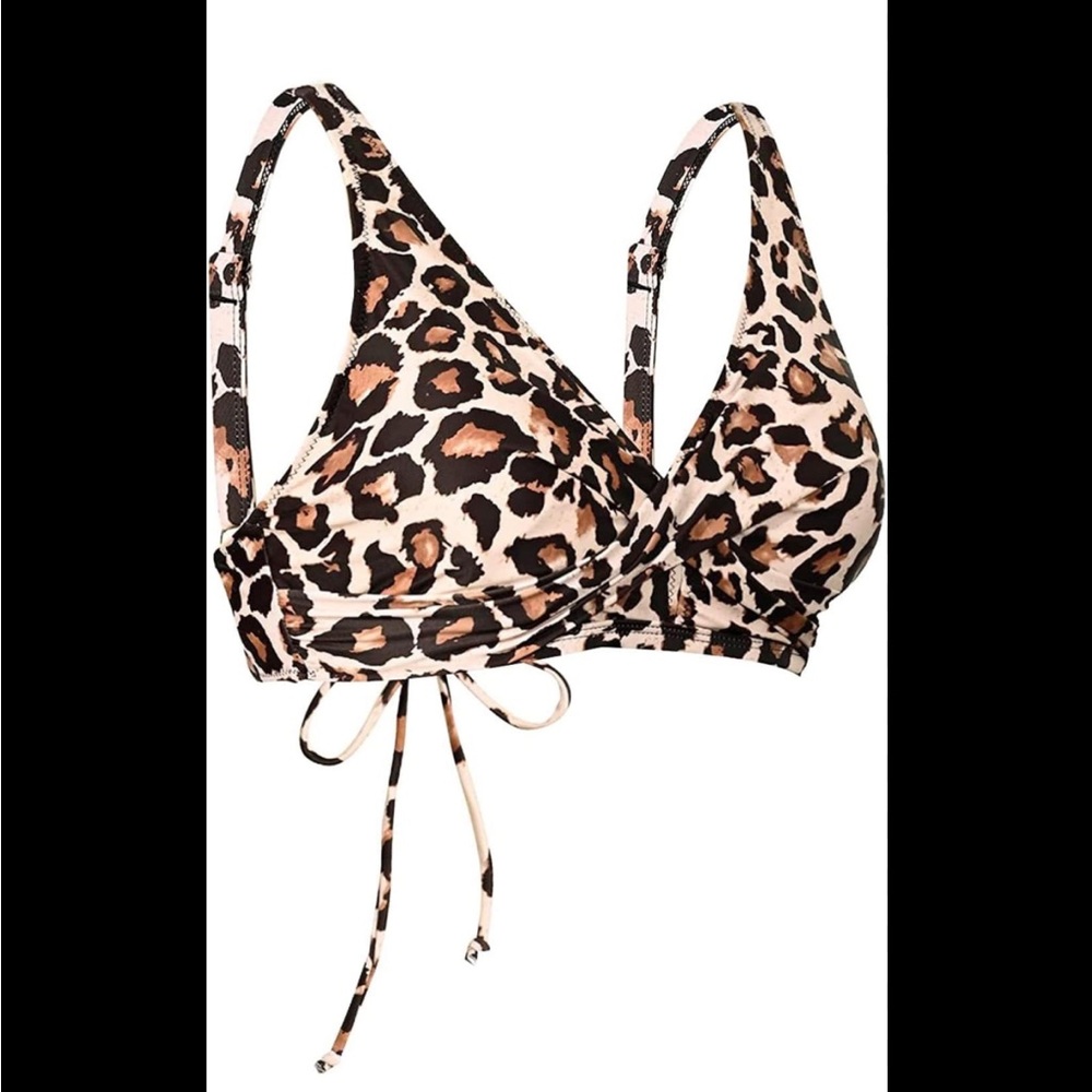 Leopard Print Bikini Top